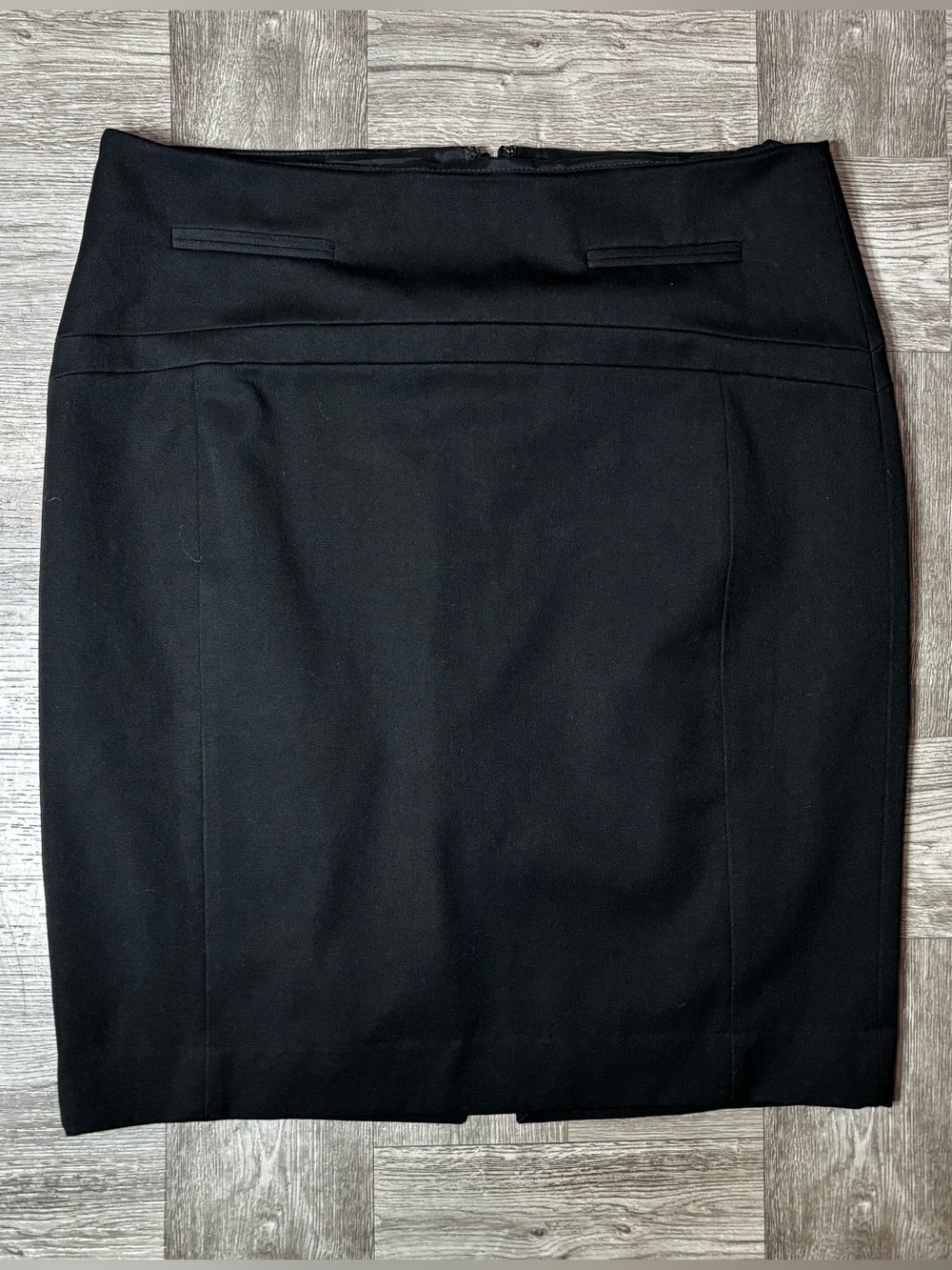 Women’s Express Black Pencil Skirt Career Office Mini Zip Back Size 2